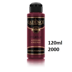 CADENCE Premium 2000 Farba akrylowa półmatowa 120ml /  BORDO